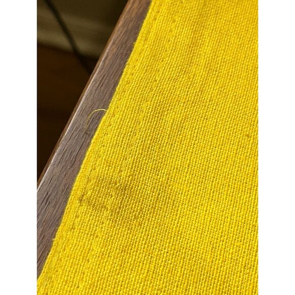 Retro Canvas Yellow Place Mats 19" Set of 5 Colorful Kitchen Home Decor 80s - Picture 7 of 7